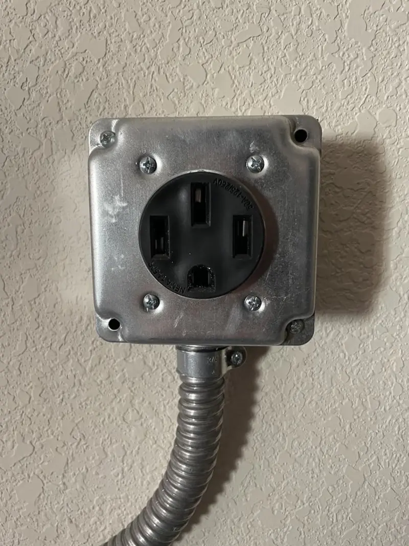 NEMA 14-50 outlet installed for Electrical Panel Upgrade in Rancho San Diego