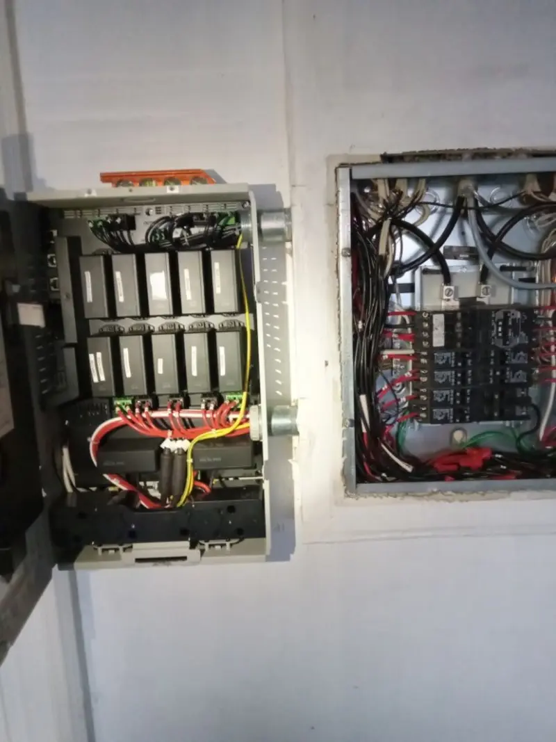 Electrical panel upgrade completed for Security Camera Wiring in Rancho San Diego